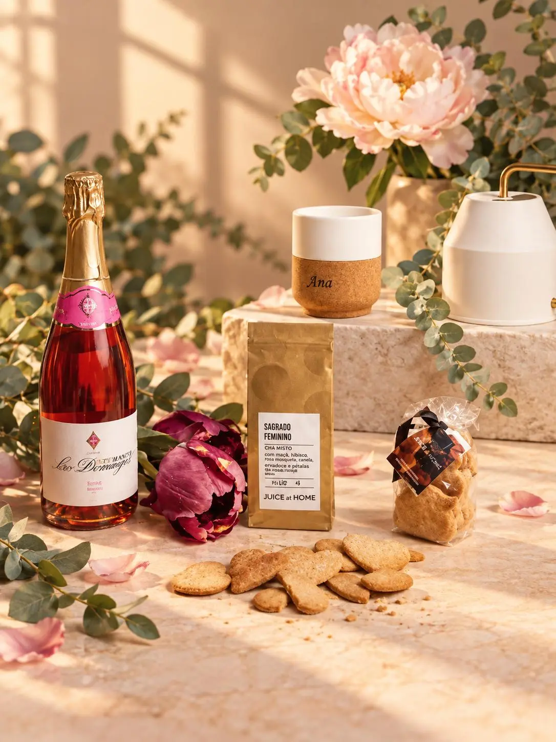 GiftBox Aniversário Feminino . Cabaz Gourmet