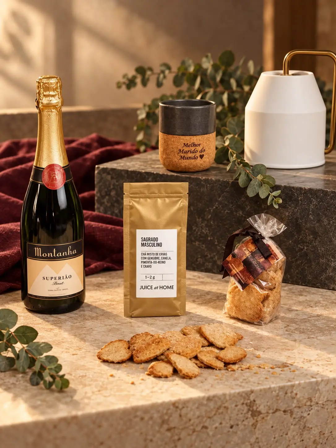 GiftBox Aniversário Masculino . Cabaz Gourmet